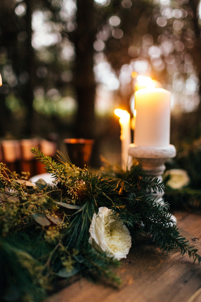Gorgeous candle lit cozy holiday tablescape!
