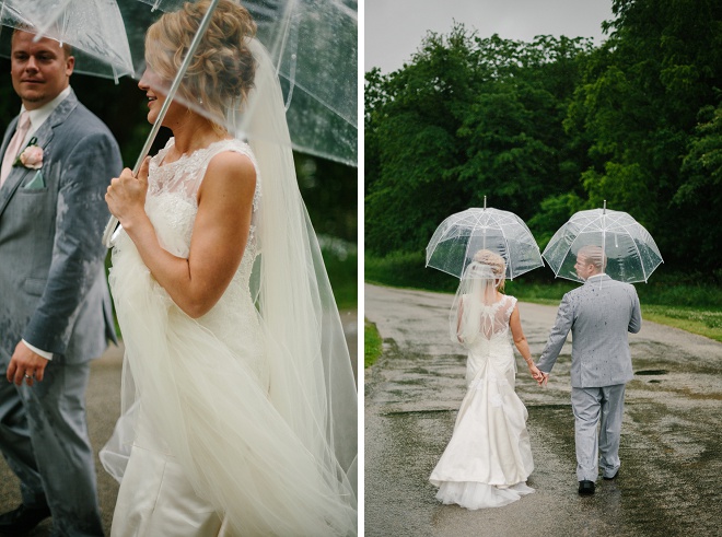 Gorgeous rainy day wedding!