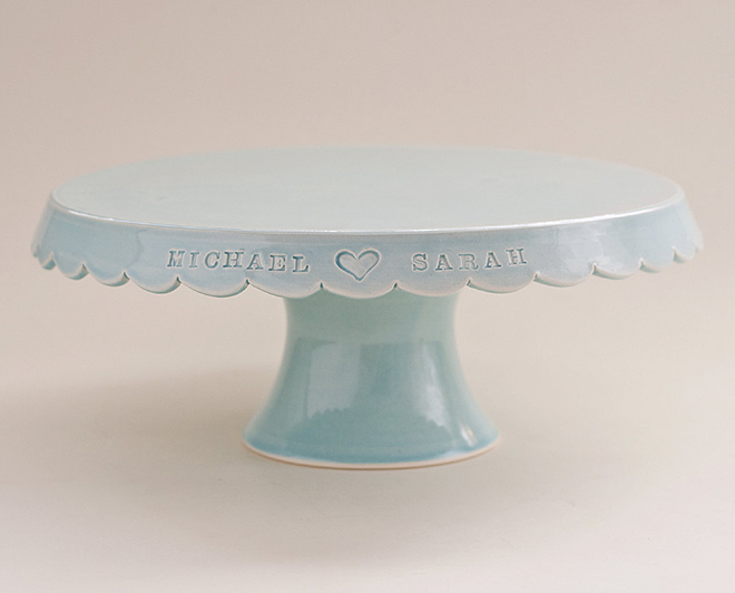 Personalized wedding cake stand from Jeanette Zeis!