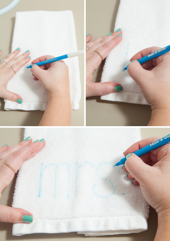 How to quickly and easily embroider custom hand towels!