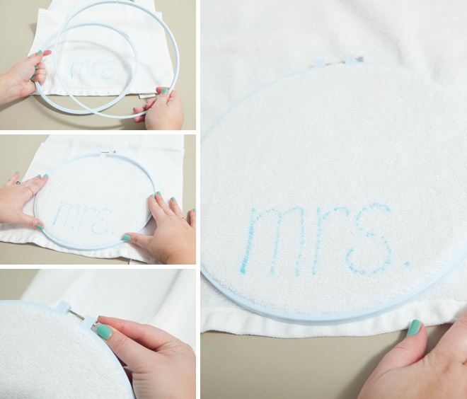 How to quickly and easily embroider custom hand towels!