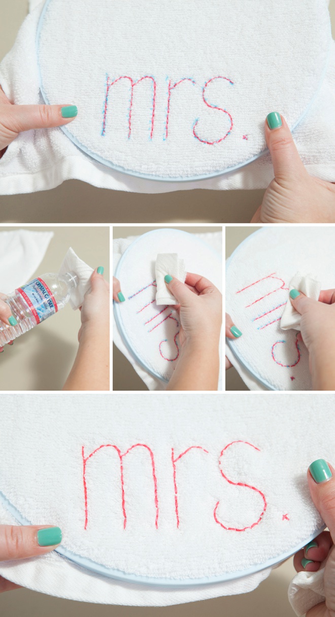 How to quickly and easily embroider custom hand towels!