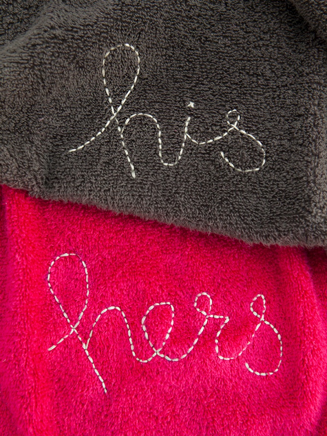 His and hers online hand towels