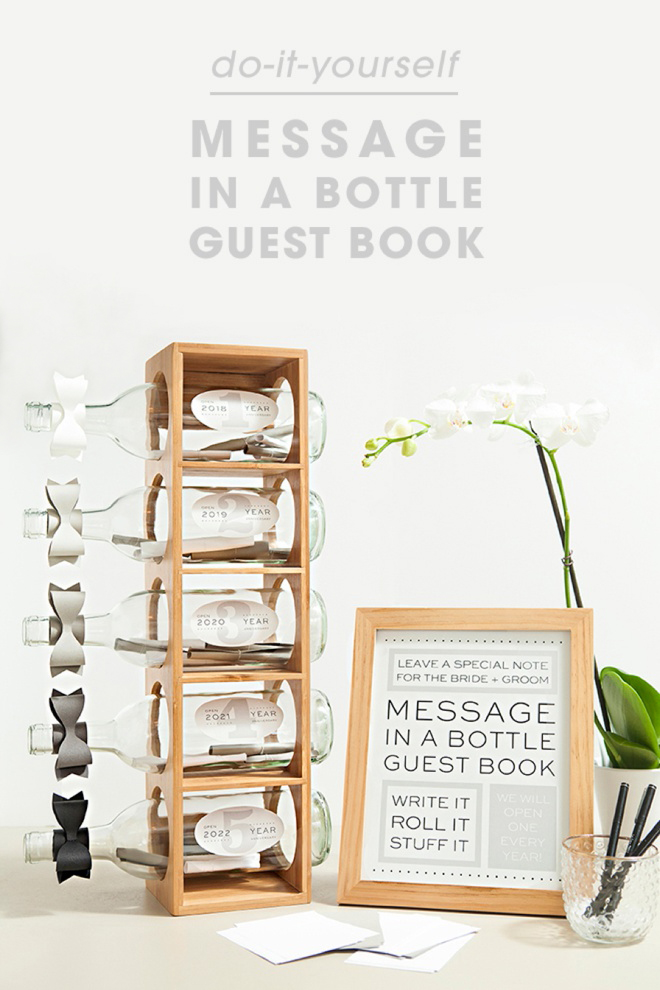 Check Out This Diy Message In A Bottle Guest Book