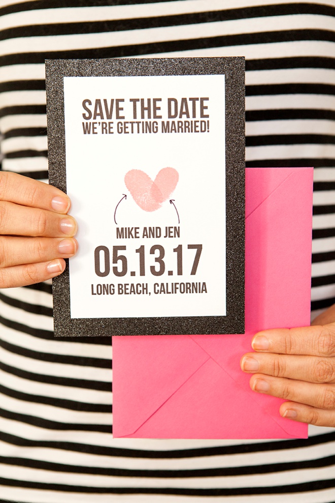 Learn how to make your own thumbprint save the dates, with our free printables!