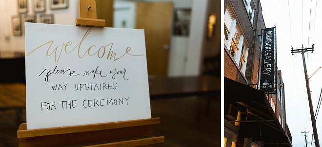 We love the darling details and signage at this DIY art gallery wedding!