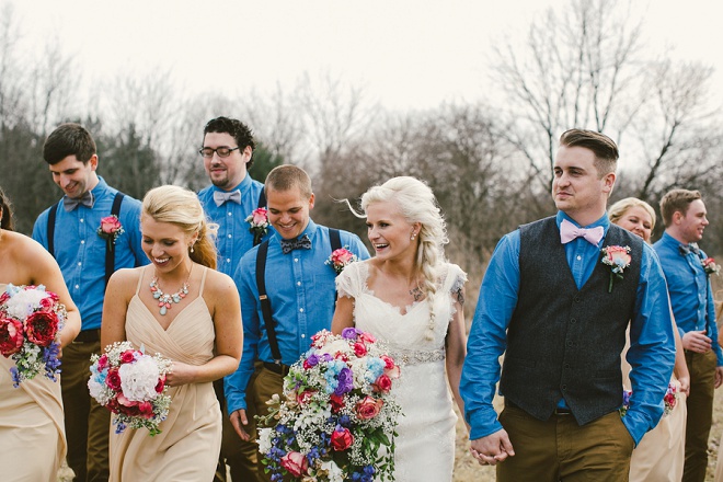 We love this fun wedding party!