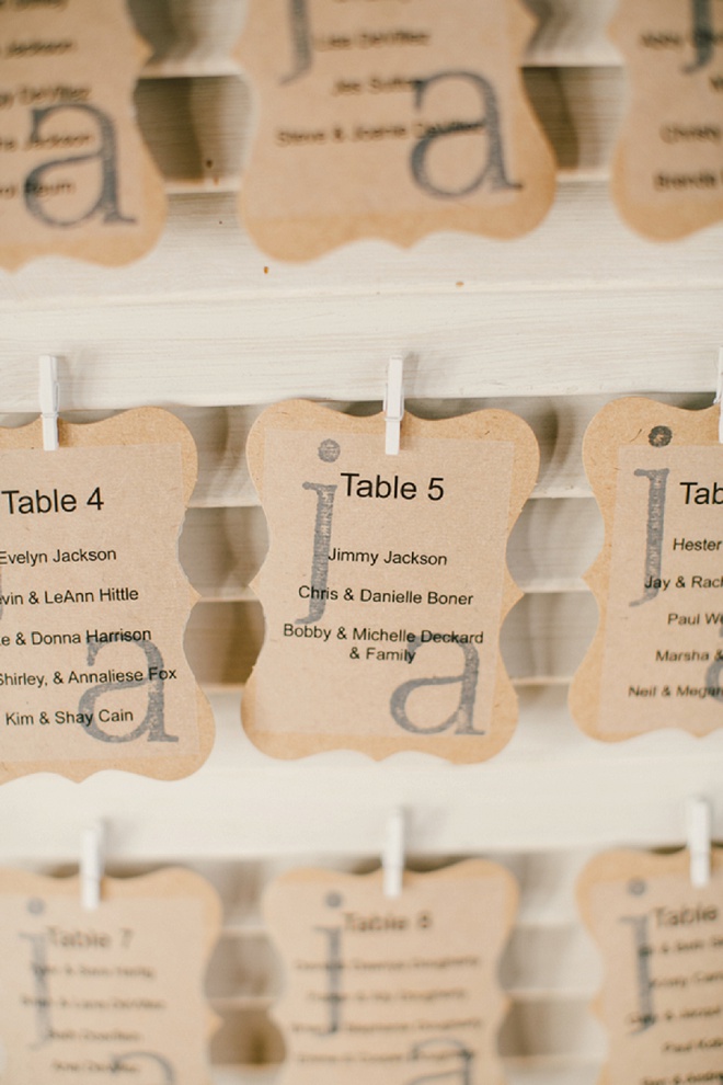 How darling are these escort cards? Love!