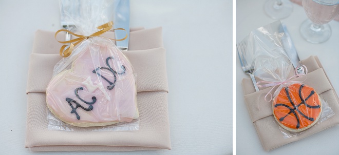 We're loving these cookie favors at this DIY wedding!