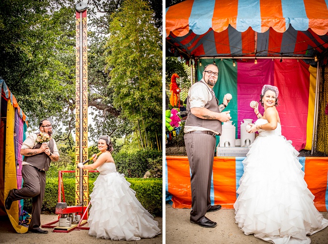 We're loving this fun, vintage carnival style wedding!