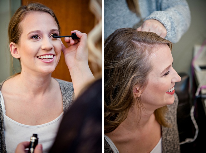 This beautiful bride getting ready for her big day!