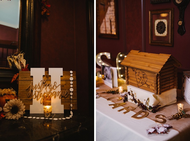 Such darling details at this DIY winter wedding!