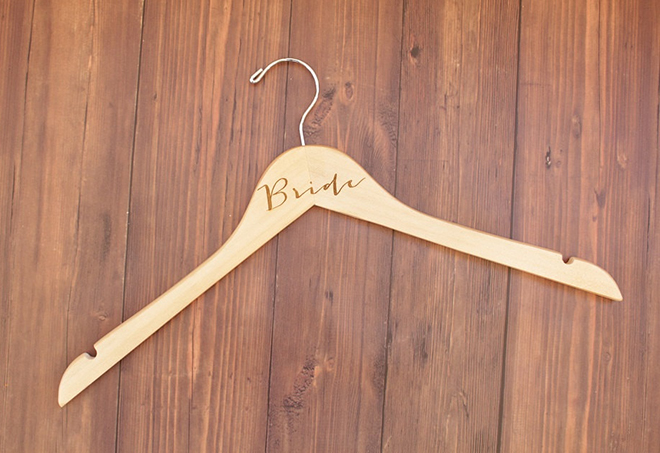 Wood burned bride hanger, awesome bride-to-be gift!
