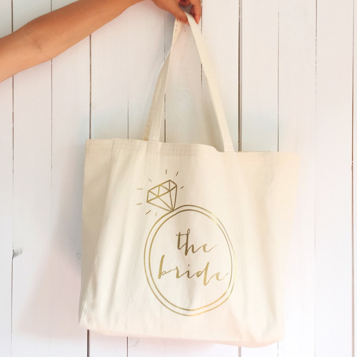 Adorable bride tote bag, awesome bride-to-be gift!