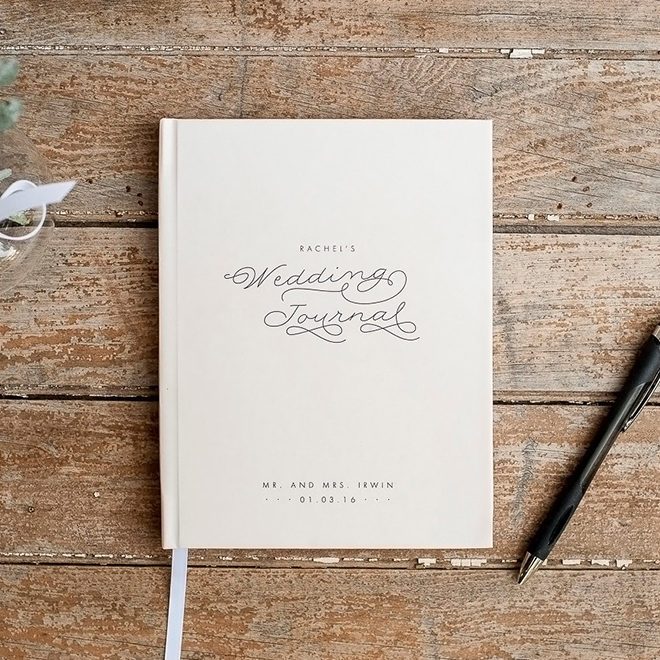 Personalized wedding journal, awesome bride-to-be gift!