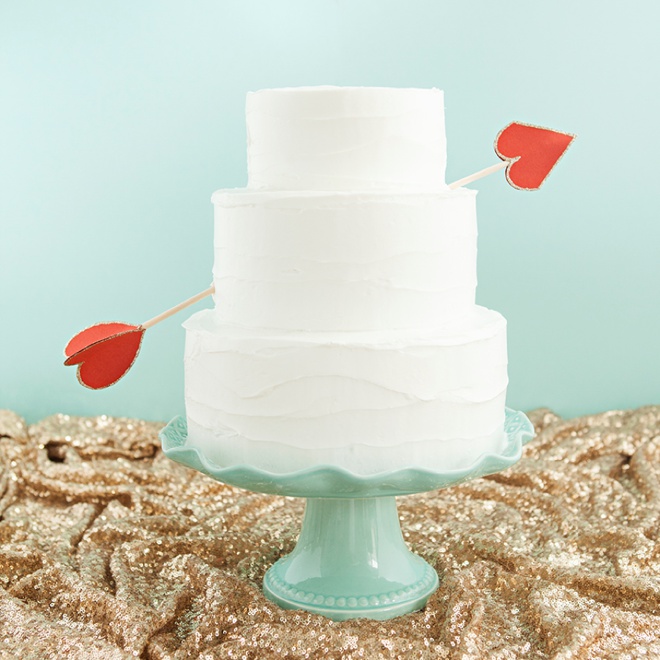 DIY your very own Cupids Arrow Cake Topper, with free patterns!