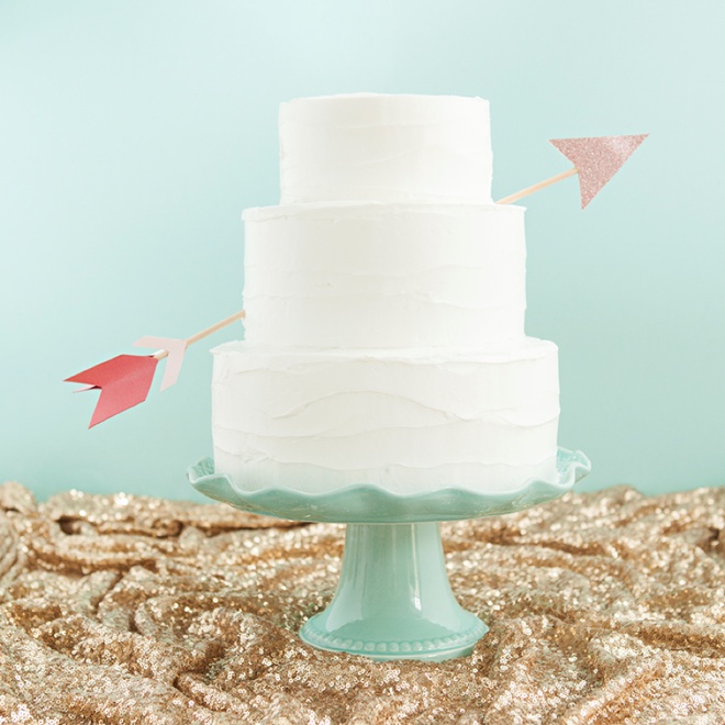 DIY your very own Cupids Arrow Cake Topper, with free patterns!