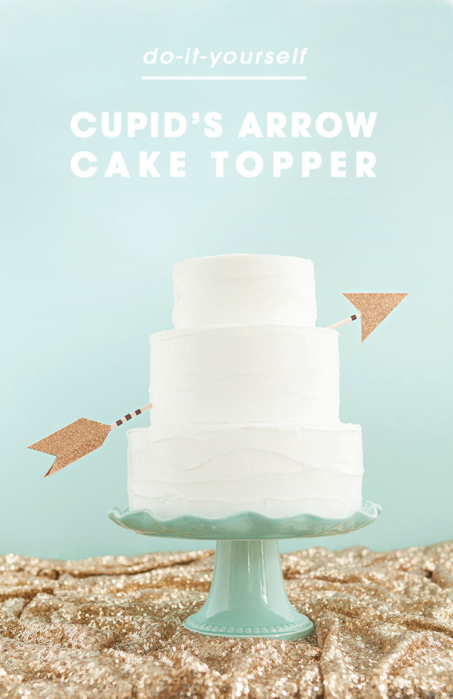 DIY your very own Cupids Arrow Cake Topper, with free patterns!