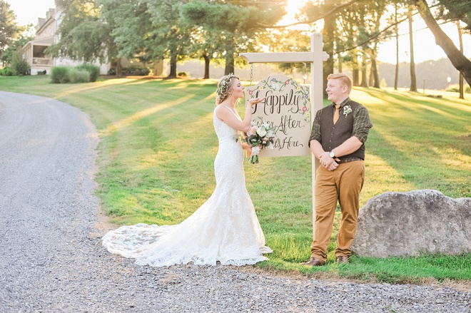 How darling is this gorgeous spring farm DIY wedding!