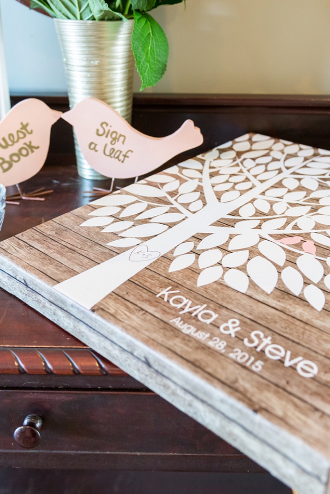 We love this adorable leaf guest book!