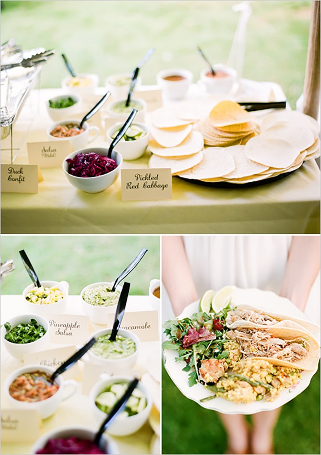 Wedding taco bar DIY