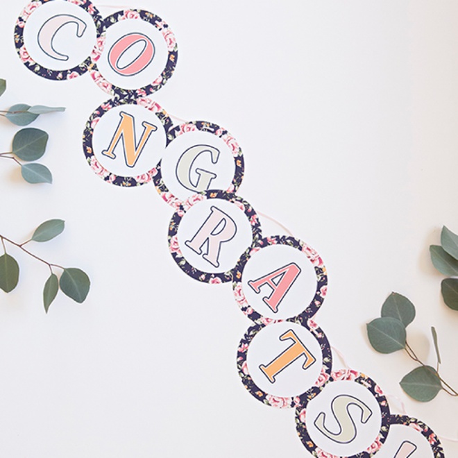 Free Printable Circle Banner Letters Entire Alphabet Paper Trail Design ...