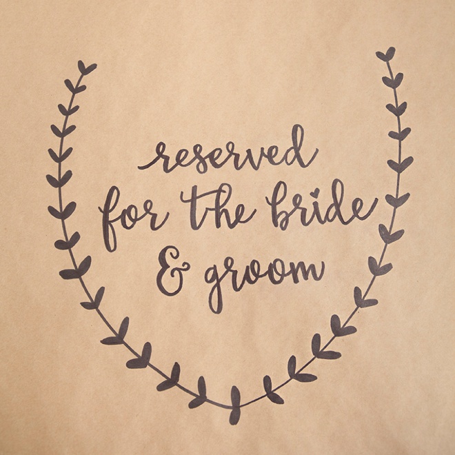 Awesome DIY idea for using a Sharpie on kraft paper for wedding table signage and decor!