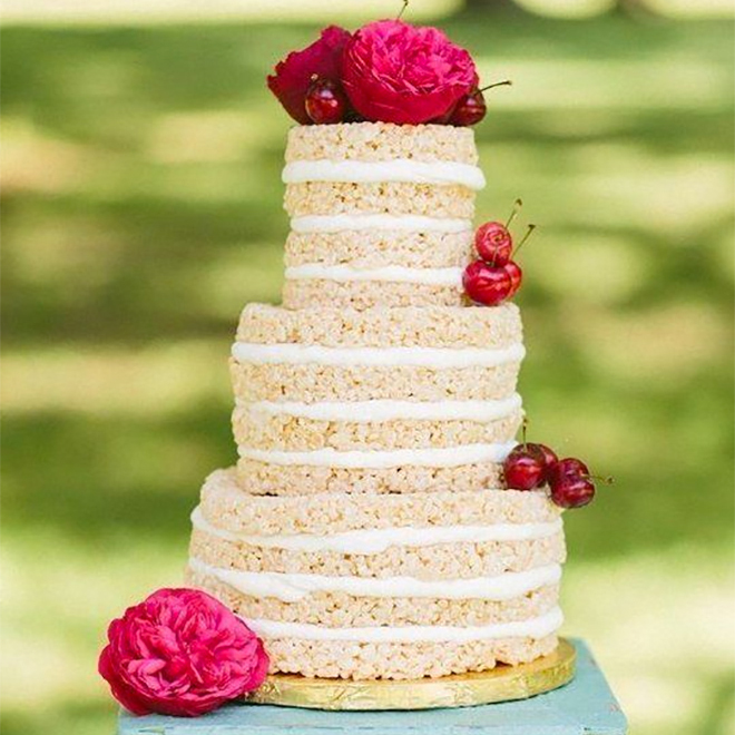 Rice Krispy Wedding Cake