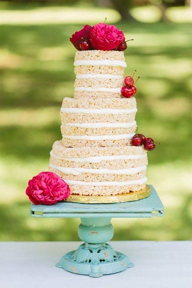 Rice Krispy Wedding Cake