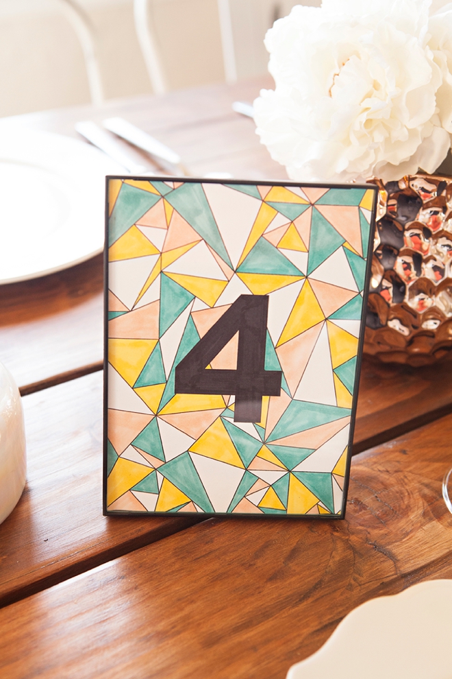 Check out these free printable wedding table numbers that you can color!