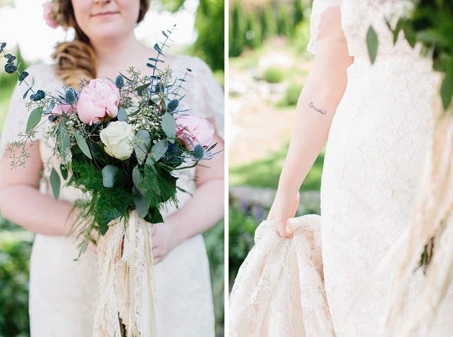 We love this gorgeous bride and her gorgeous boho bouquet!