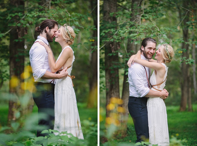 We're swooning over this boho backyard wedding!