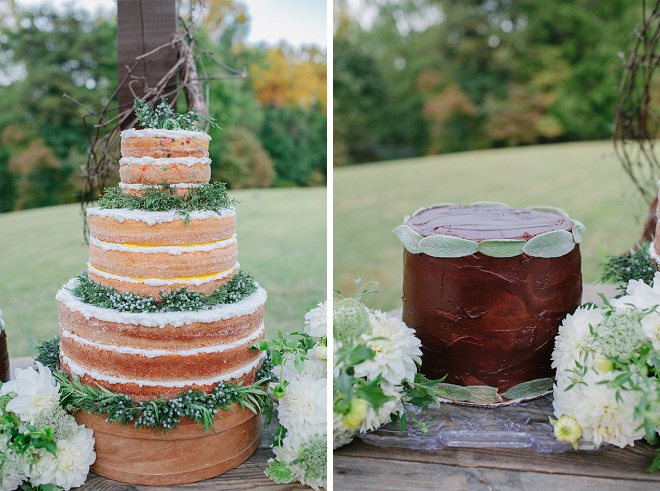 We love this gorgeous naked wedding cake! Swoon!