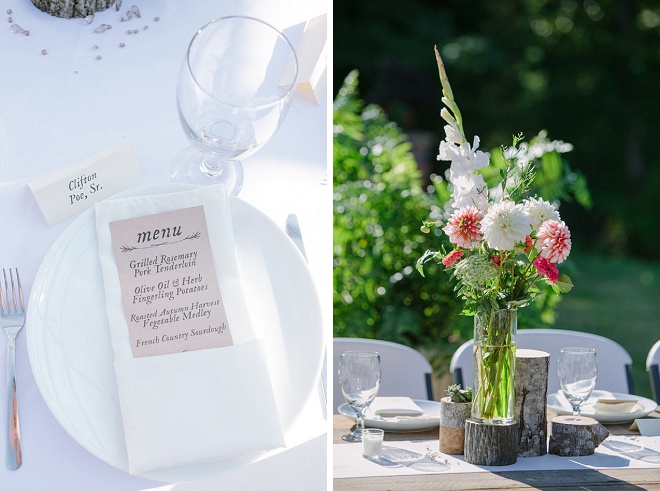 Swooning over these gorgeous menu cards and placesettings!