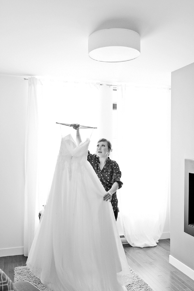 Loving this peek before the Bride get's into her dress!