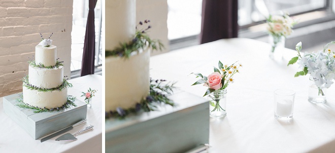 We're loving this simplistic wedding cake - so gorgeous!