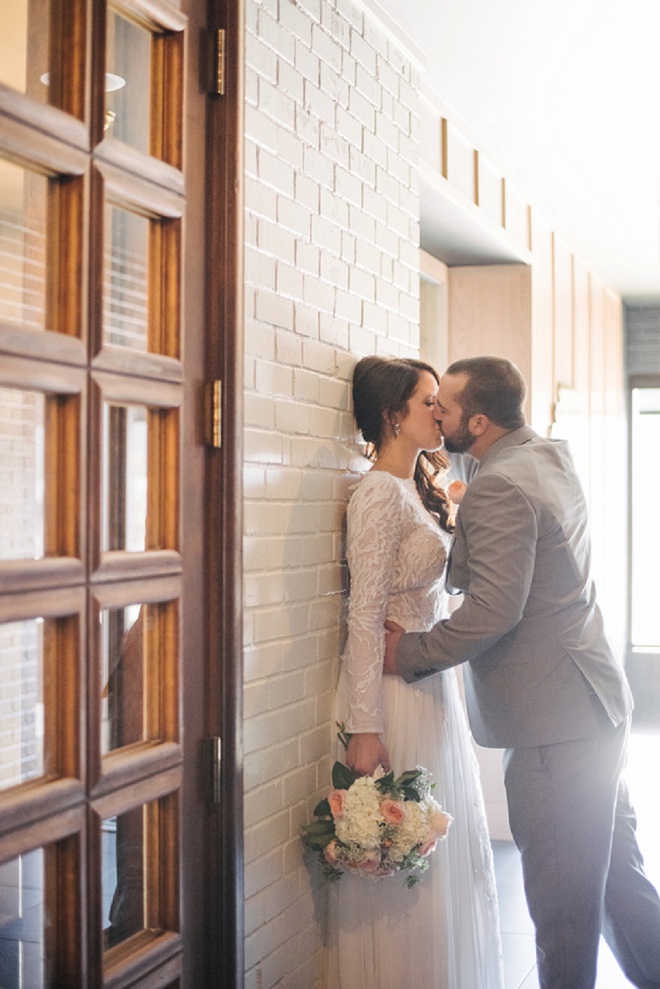 We're swooning over this gorgeous bride and groom and their modern DIY wedding!