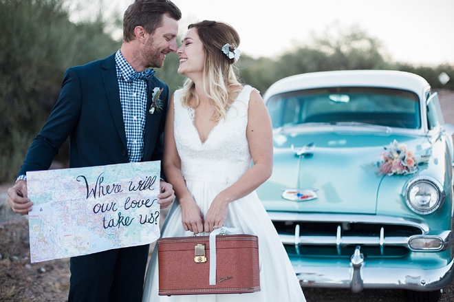 How fun is this retro styled elopement?! Swoon!