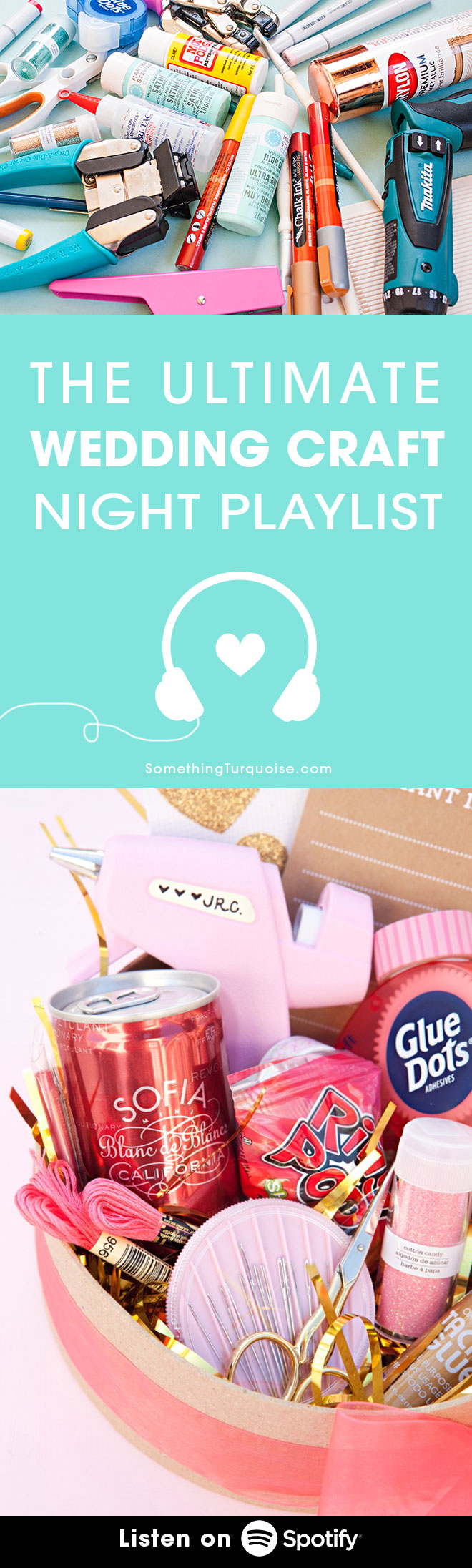 Such a fun Spotify Playlist to listen to while you are making wedding crafts!