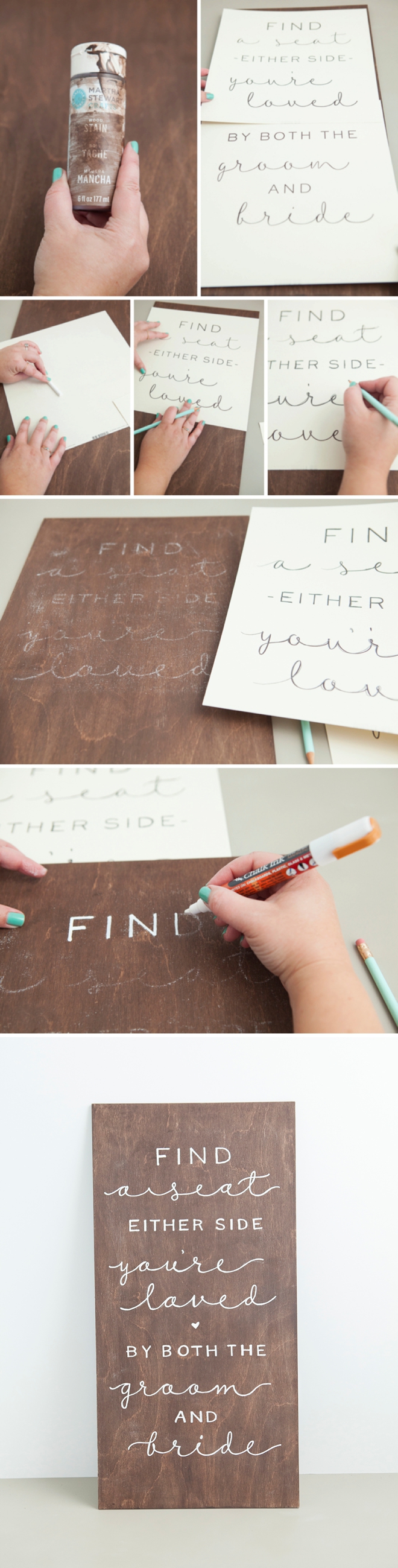 How to transfer a printed design onto a sign to easily trace!