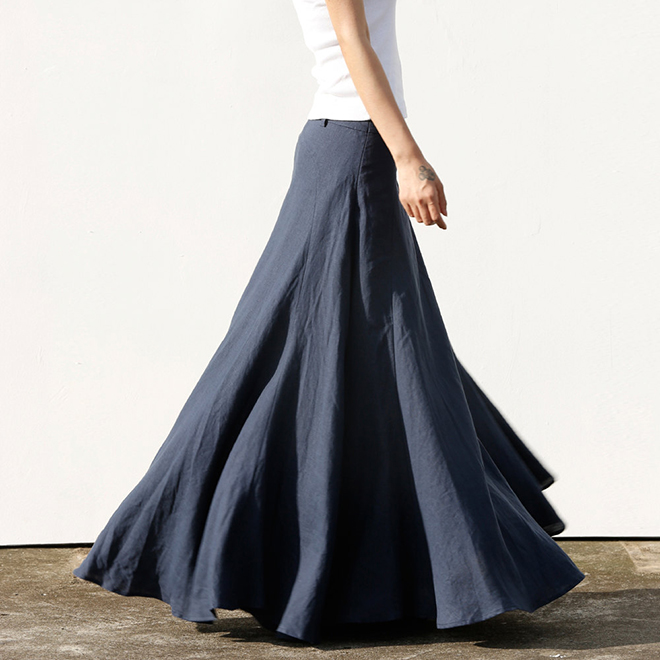 Stunning Linen Maxi Skirt by Sophiaclothing