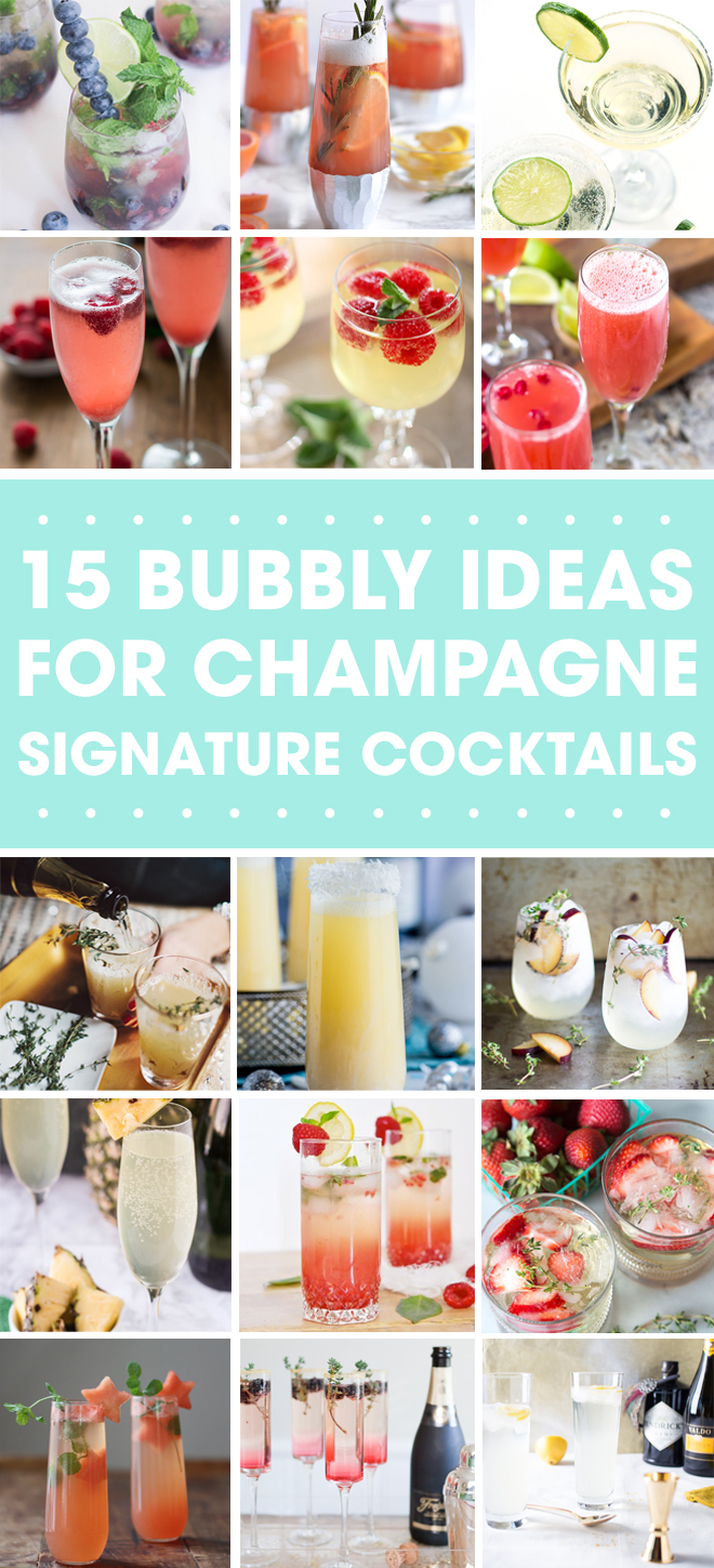 15 Champagne Signature Cocktail Ideas