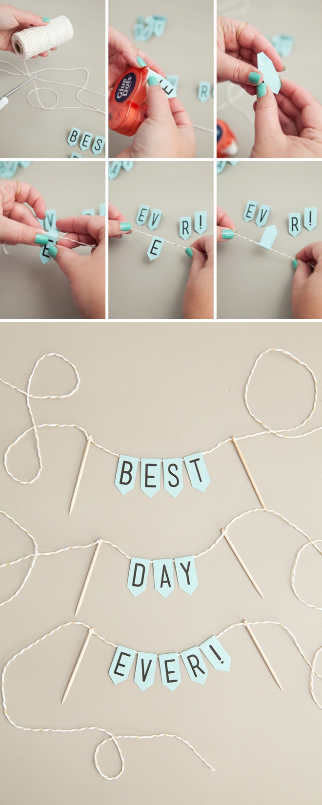 Check out this adorable, free printable mini-banner, so cute!