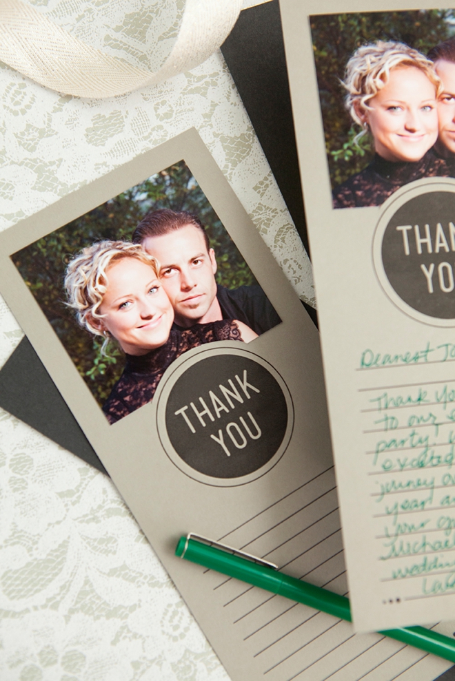 Adorable free, DIY printable thank you cards that you can add a photo to!