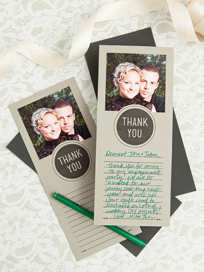 Adorable free, DIY printable thank you cards that you can add a photo to!