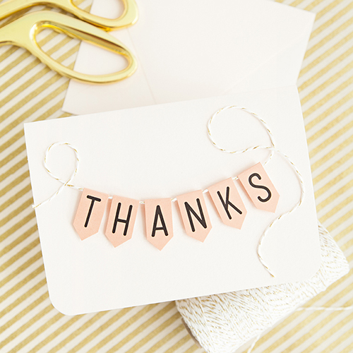 How to Make A Little Bunting Thank You Card