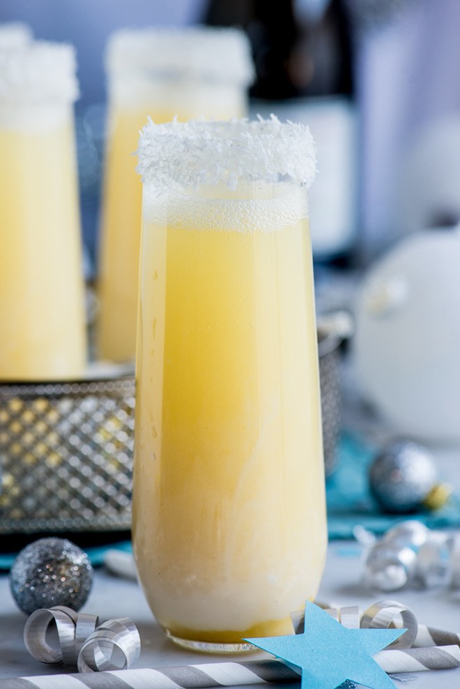 Awesome Pineapple Coconut Champagne Cocktail Recipe