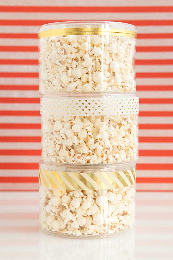 Darling bridal favor idea, He Popped The Question - popcorn favors with free printable labels!