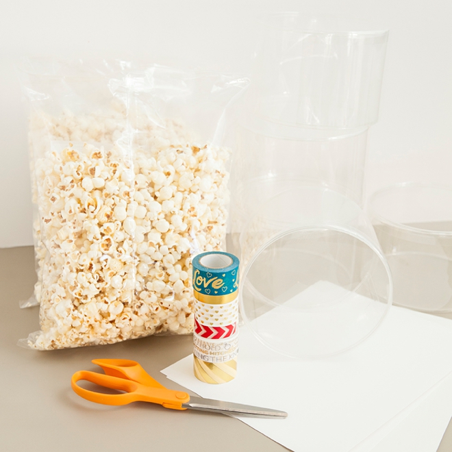 Darling bridal favor idea, He Popped The Question - popcorn favors with free printable labels!