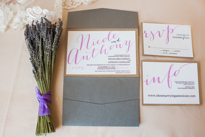 Loving the lavender and darling invite details!